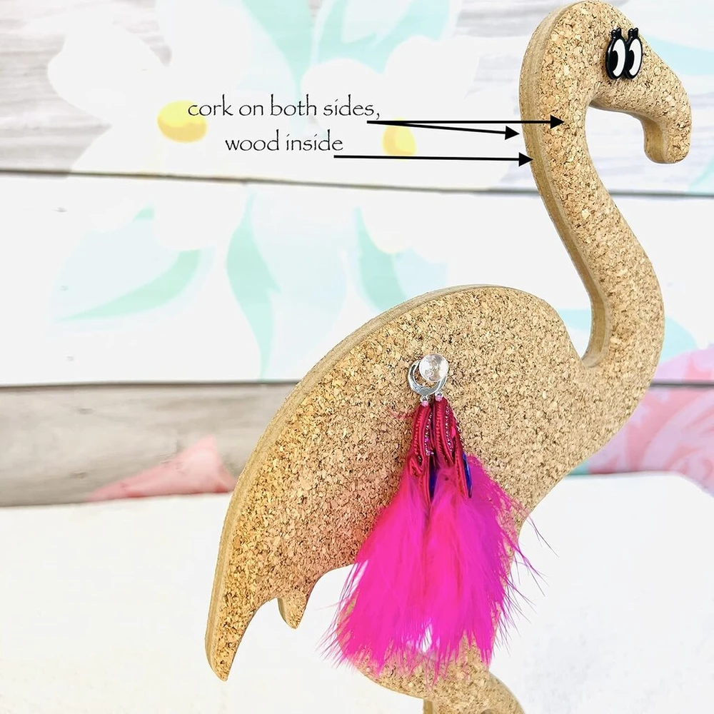 Inwood kamštinė lenta / dvipusė / flamingo dizainas / skelbimų lenta / kamštinė lenta / vaikams ir suaugusiems / rašymui ir prie kosmetinio staliuko / dovana / flamingas
