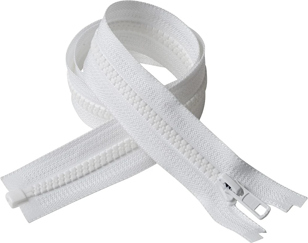 Ipea užtrauktukas, ilgis 50 cm, baltos spalvos, 2 vnt. pakuotė, grandinėlės dydis #5, dalomi užtrauktukai baldams, siuvimui, užtrauktukas, plotis 30 mm