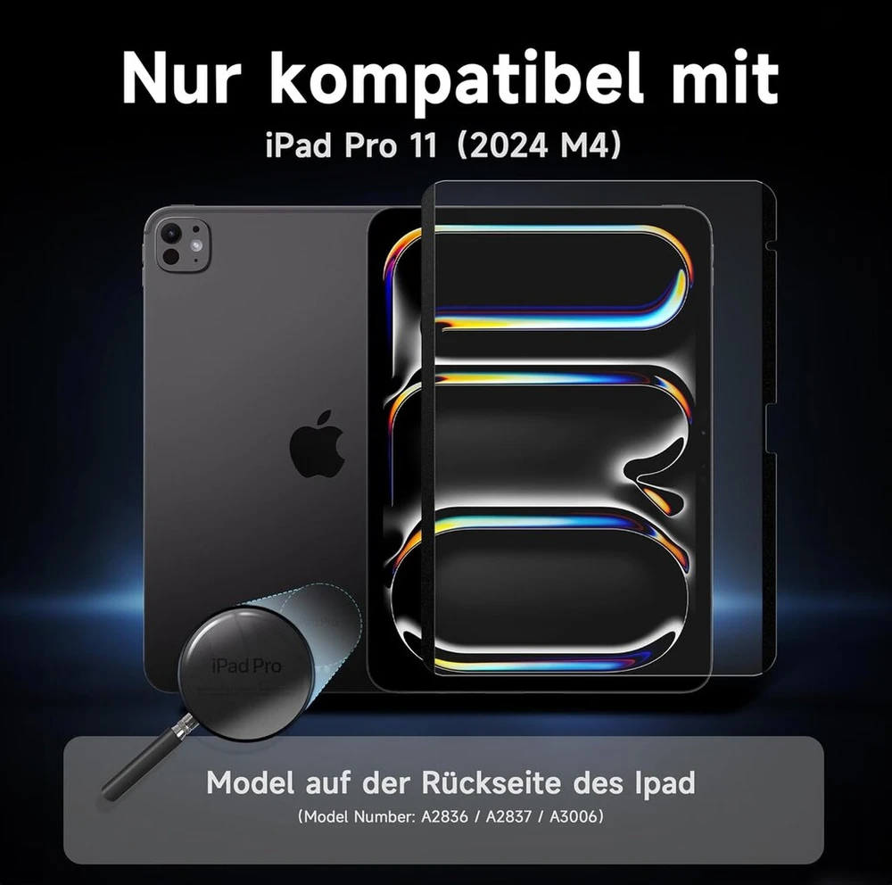 Iprokko 2 magnetinių popieriaus ekrano apsaugų paketas, suderinamas su Ipad Pro 11 (2022, 2021, 2020, 2018) ir Ipad Air 5 (2022) ir Ipad Air 4 kartos 10,9 colio matiniu popieriaus plėvelės ekrano apsauga