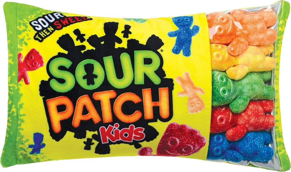 Iscream Sour Patch Kids 18" x 12" pagalvėlių rinkinys su mini Sk-bonbon pagalvėle
