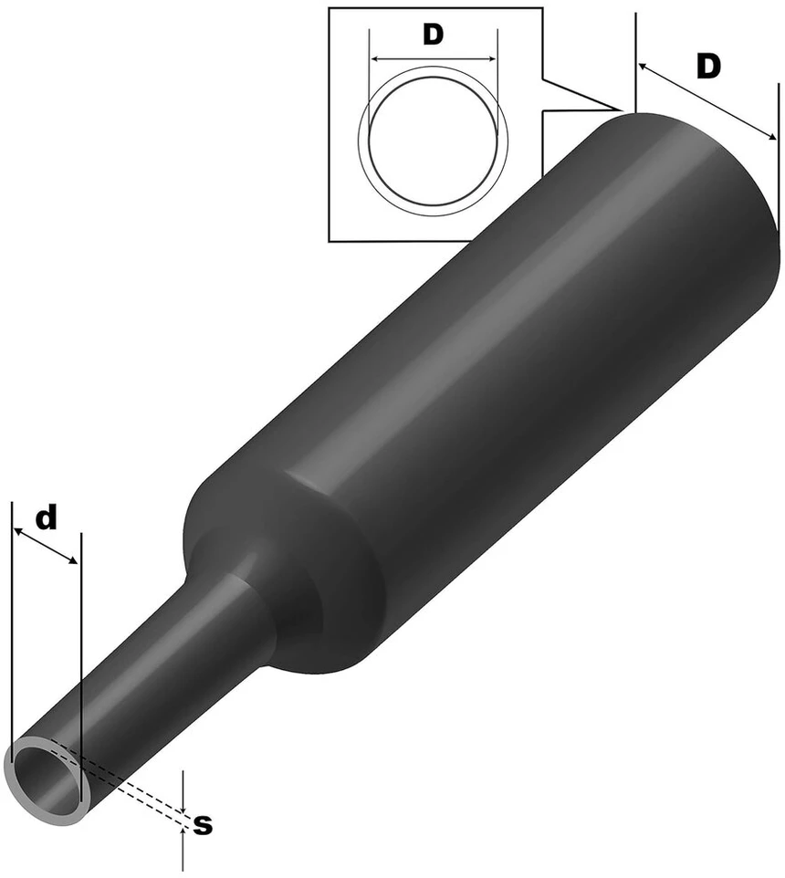 Isolatech termiškai susitraukiantis vamzdelis metrais, skaidrus, su klijais Ø15/19inch (20mm) 4ft (1,2 metro) susitraukimo santykis 4:1 rinkinys poliolefino, skirtas izoliuoti kabelius lituotas jungtis nepažymėtas