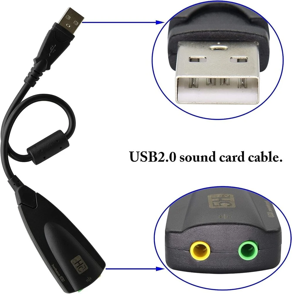 Išorinė Usb 7.1 garso plokštė su 3.5mm jungtimis