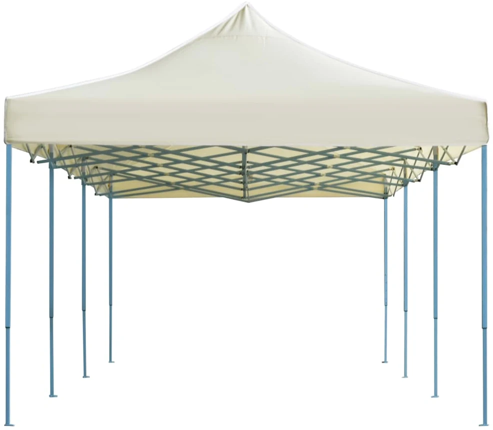Išskleidžiama proginė palapinė, kreminės spalvos, 3x9m