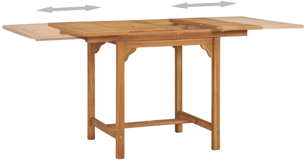 Išskleidžiamas stalas, (110-160)x80x75cm, tikmedžio masyvas
