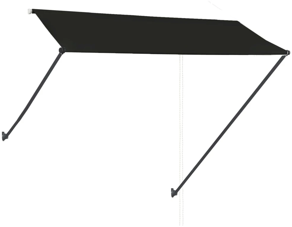 Ištraukiama markizė su LED, antracito spalvos, 300x150cm