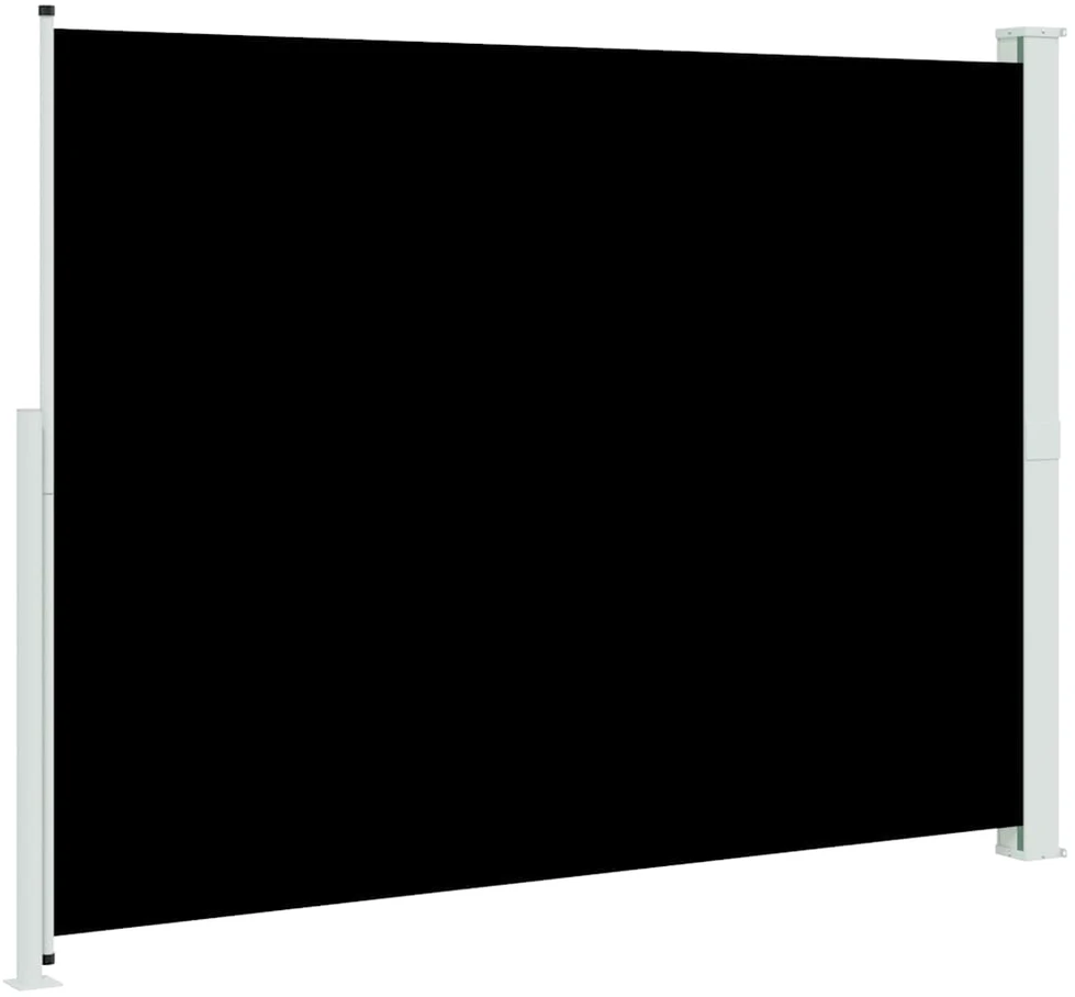 Ištraukiama šoninė kiemo pertvara, juodos spalvos, 220x314cm