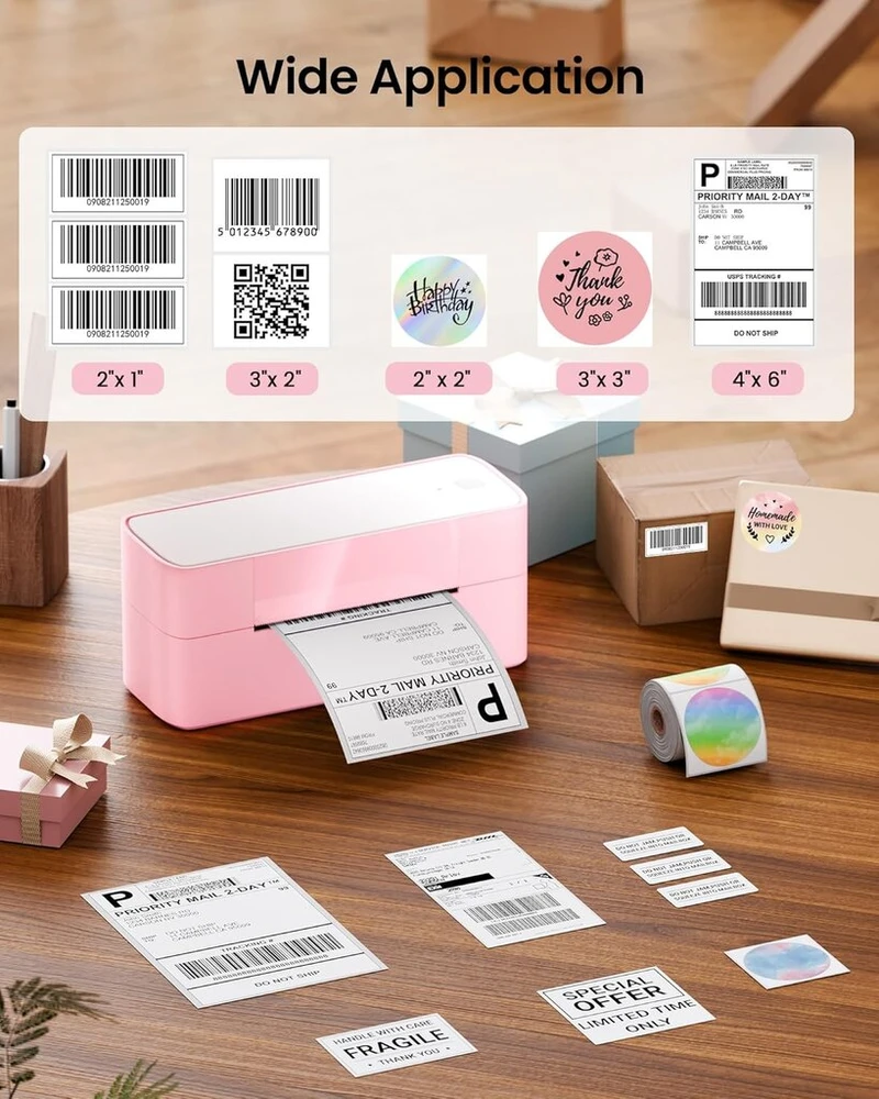 Itari 2025 atnaujintas dhl etikečių spausdintuvas, bluetooth etikečių spausdintuvas 4x6 siuntimo etikečių spausdintuvas, skirtas shopify zalando ebay amazon ups, bluetooth palaiko android/ios ir windows/mac/chrome