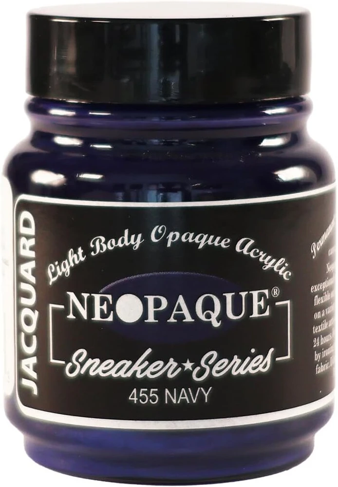 Jacquard Neopaque dažai sneaker serijai, labai pigmentuoti, lankstūs ir minkšti, skirti naudoti ant įvairių paviršių, 66 ml, tamsiai mėlyni