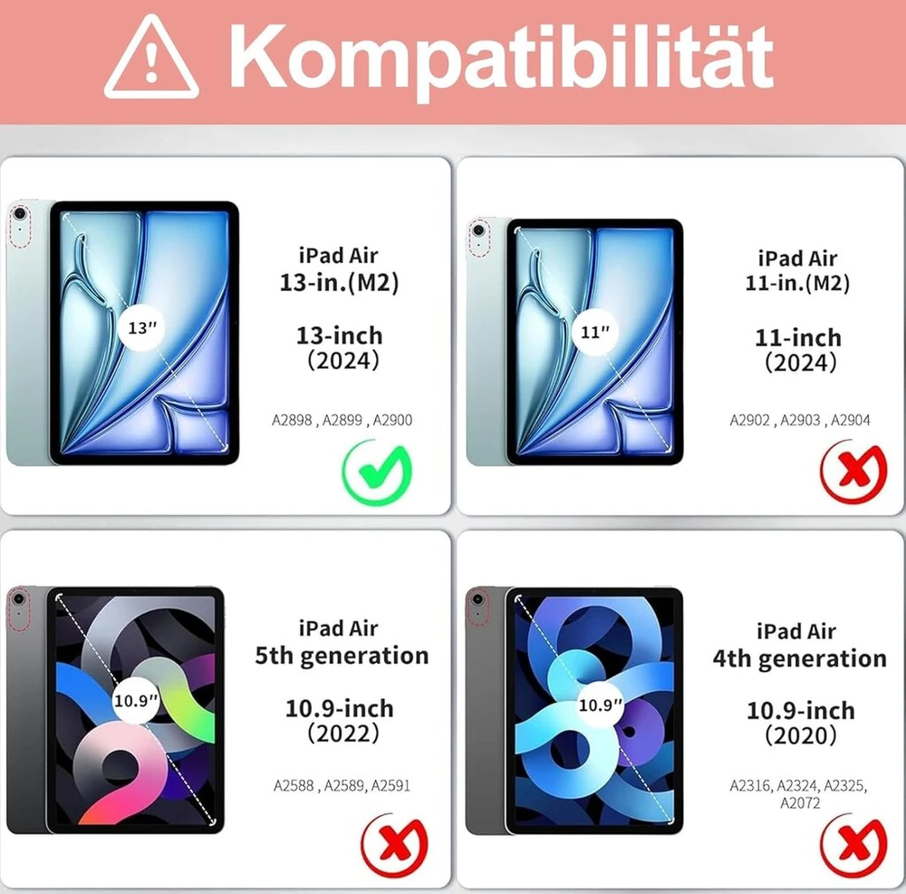Jademall Klaviatūra Ipad Air 13 m2 - Belaidė klaviatūra Ipad Air 13 m2 2024/air 13 m3 2025, apsauginis dėklas su pieštuko laikikliu