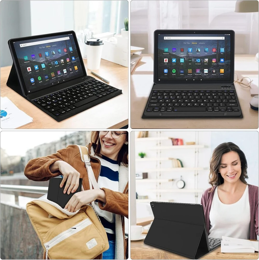 Jademall Max 11 klaviatūros dėklas, skirtas Max 11 planšetiniam kompiuteriui (13-os kartos, 2023 m.) 11 colių, belaidė bluetooth Qwertz vokiečių klaviatūra su miego/pabudimo funkcija