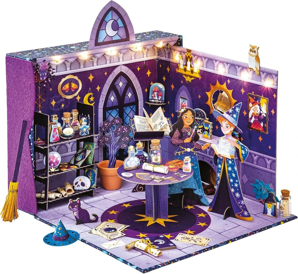 Janod J09140 Magic School-die Zauberer's Workshop, kūrybinis rinkinys vaikams, dekoracija magijos pasauliui, žaidimas vaikams nuo 8 metų, J09140, įvairiaspalvis