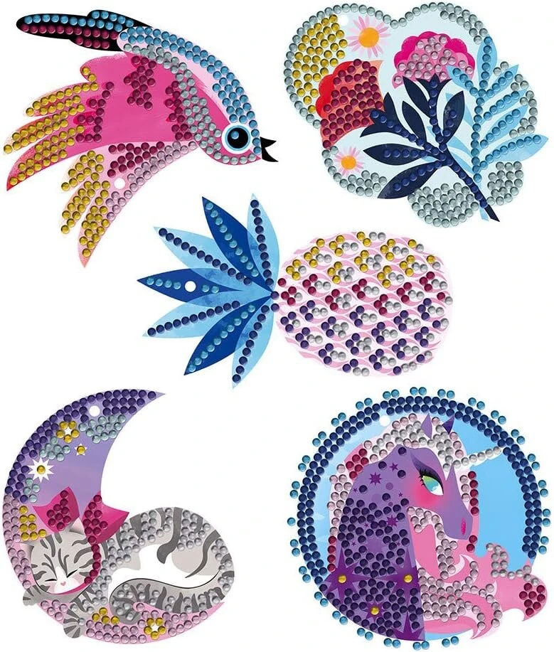 Janod - nuo 7 metų - kūrybinis rinkinys "pixel Rhinestone Pretty Decorations" - Les Ateliers du Calme - miklumas ir koncentracija - J07821