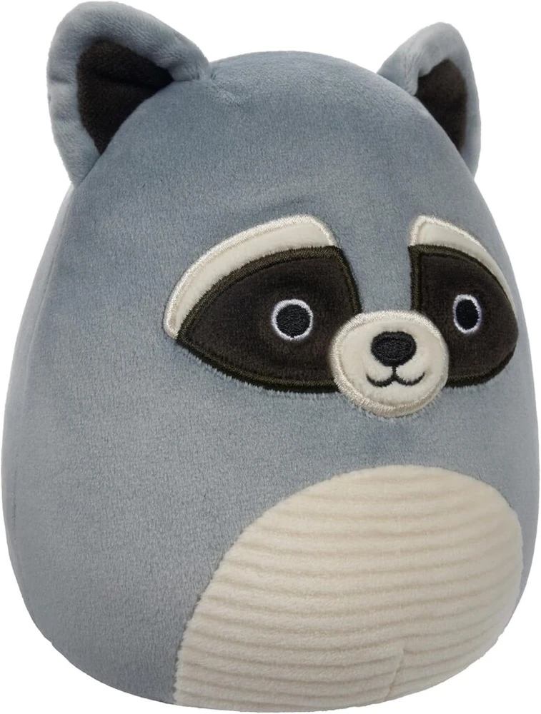 Jazwares Squishmallows pliušinis žaislas Rocky, pilkasis meškėnas, 20 cm, minkšti žaislai