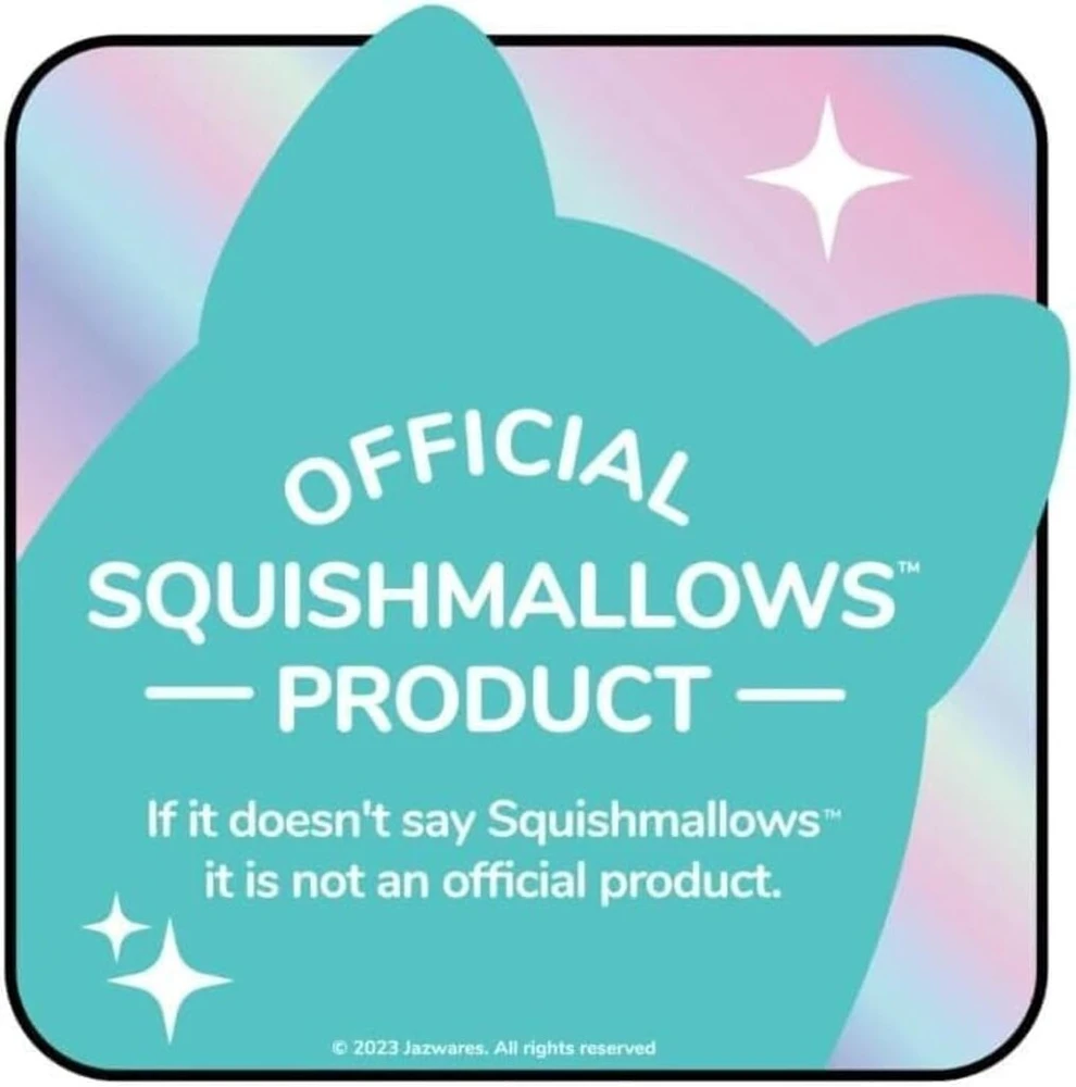 Jazwares Squishmallows pliušinis žaislas Rocky, pilkasis meškėnas, 20 cm, minkšti žaislai