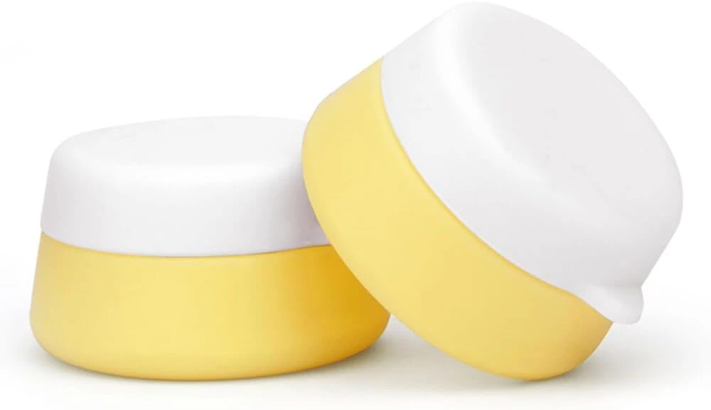 Jcsmartec 4 silikoninių kremų indeliai (10 ml + 20 ml) mieli daugkartiniai nepralaidūs indai su sandariu dangteliu paakių, veido, rankų kremui su mažomis mentelėmis – idealiai tinka kelionėms