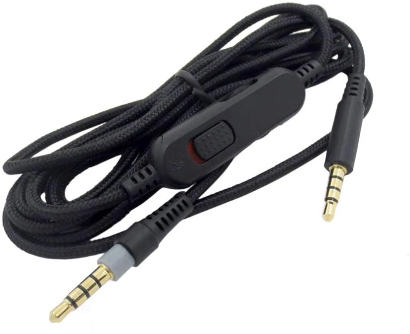 Jerilla pakaitinis kabelis, skirtas Hyperx Cloud Mix/hyperx Cloud Alpha/g633/g933/ps4/XBOX One/switch - su nutildymo funkcija ir nuotolinio valdymo laidu