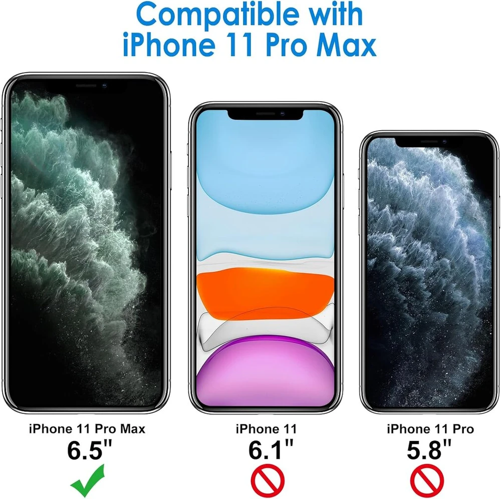 Jetech dėklas, skirtas iphone 11 pro max (2019) 6.5 colio, niekada negeltonuojantis telefono dėklas, apsauginis dėklas su nesibraižančiu skaidriu galiniu dangteliu (alpine žalias)