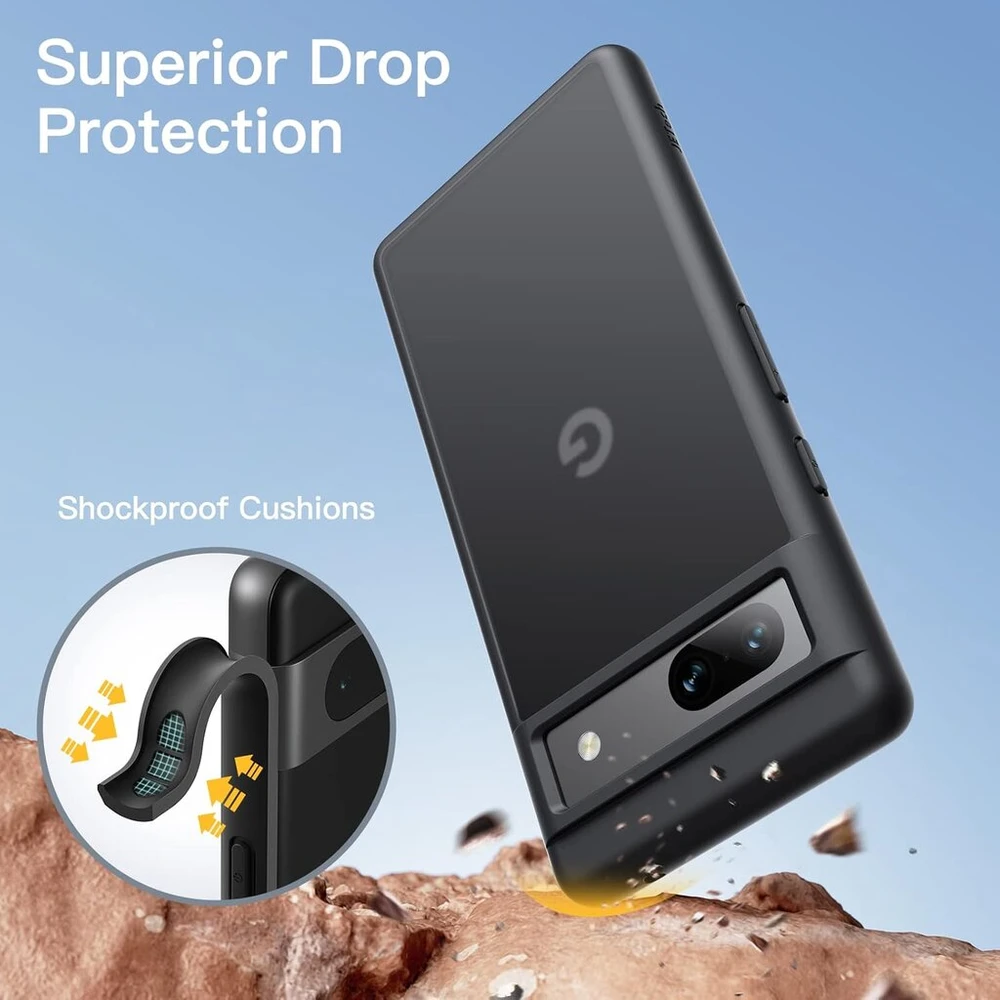 Jetech Matinis dėklas Google Pixel 7a 6.1" 2023, juodas