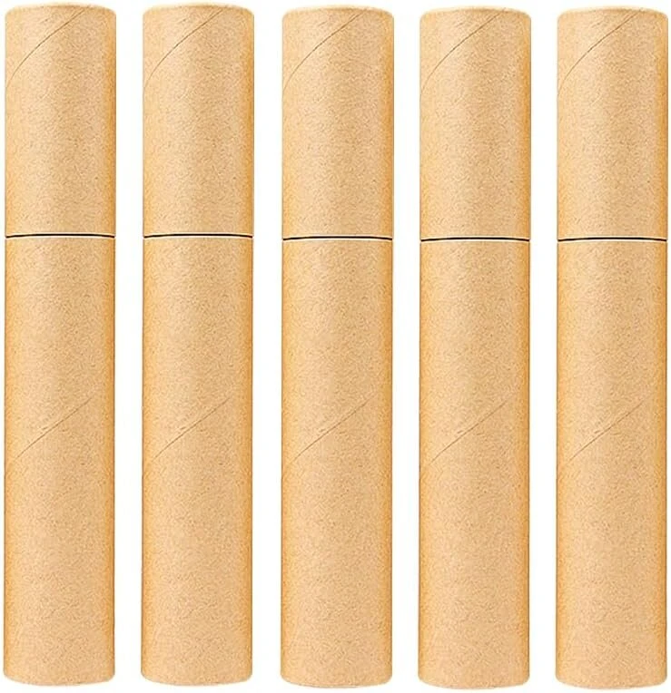 Jihuoo Kraftpopieriaus tūbelės, 5 vnt., cilindrinė kraftpopieriaus pakuotė, apvali popierinė talpykla pieštukams, arbatai, kavai, 5 vnt.