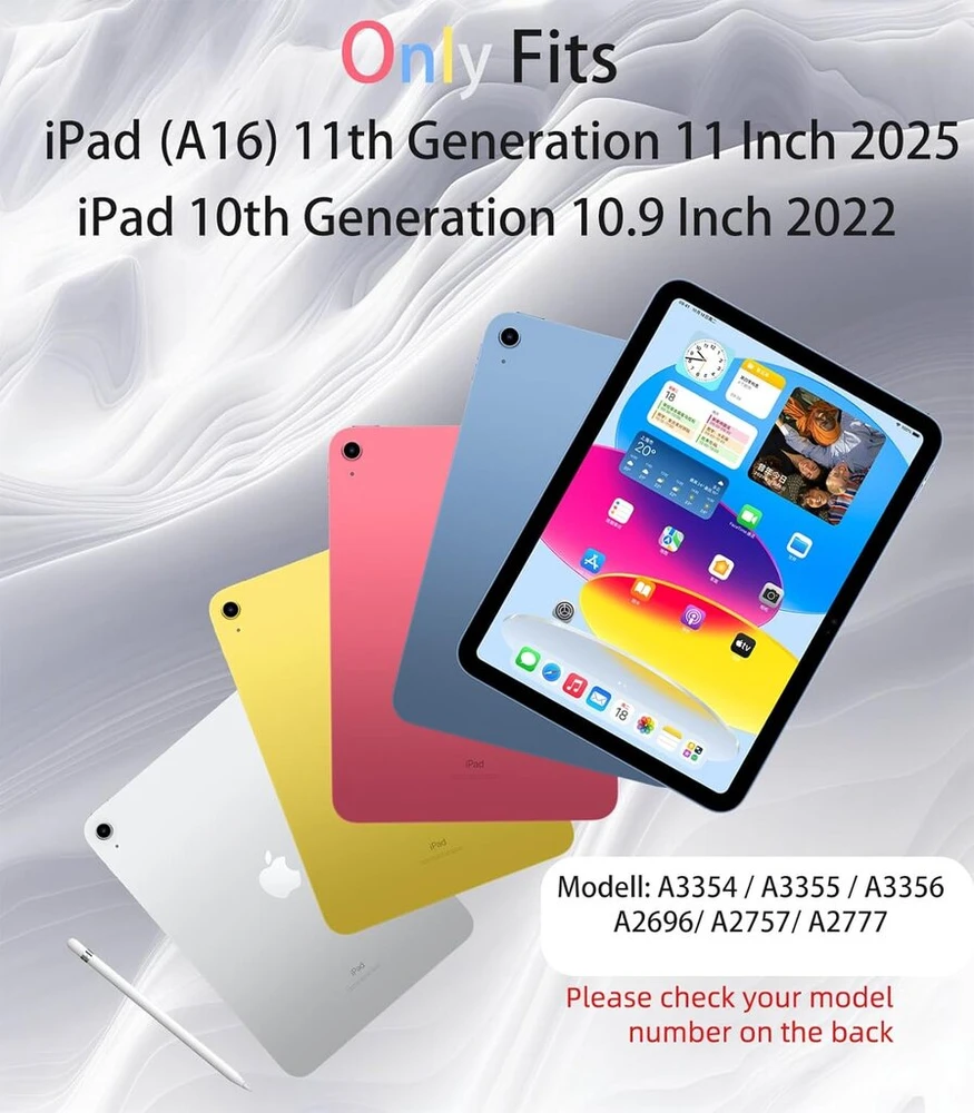 Klaviatūra Jksml klaviatūros dėklas Ipad 11" 2025 ir 10.9" 2022, 7 spalvų apšvietimas