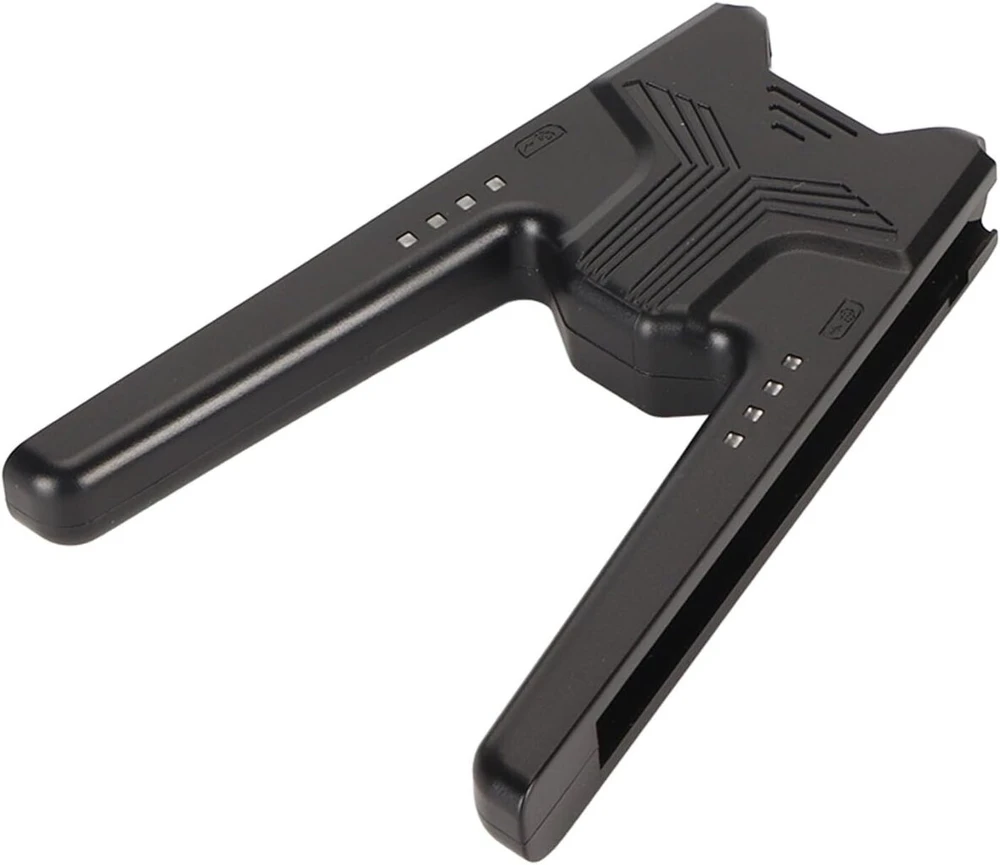 Joycon įkrovimo rankena, skirta ns switch ir oled modeliui, nešiojamas v formos joycon valdiklio įkroviklis su led indikatoriumi ir įkrovimo laidu, galima žaisti įkraunant, juodas