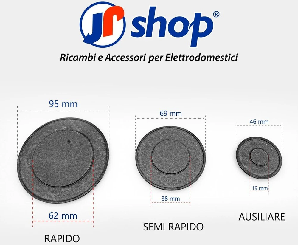 Jpshop - 4 degiklių rinkinys su reguliuojama kaitlente, suderinamas su Delonghi