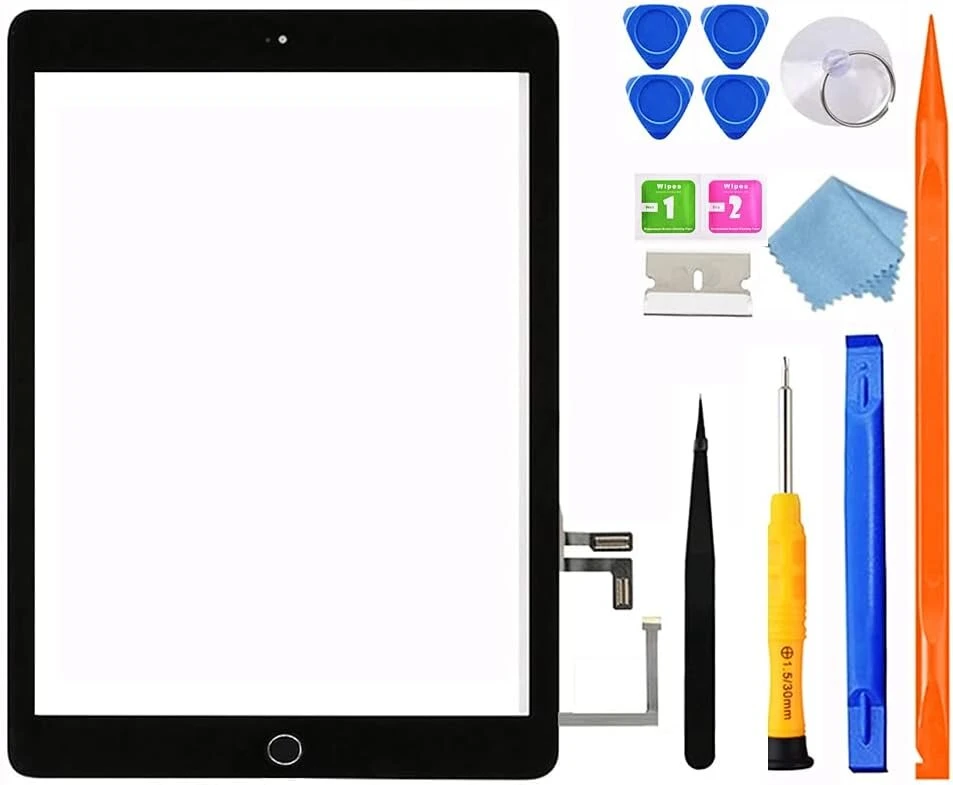 Jpung skaitmenintuvas, skirtas Ipad 5 ekrano stiklo jutikliniam ekranui (a1822 A1823) 9,7 colio 2017 m., skirtas tik 5-os kartos ekrano pakeitimui, su pagrindiniu mygtuku (be Touchid), ekrano pakeitimo įrankių komplektas