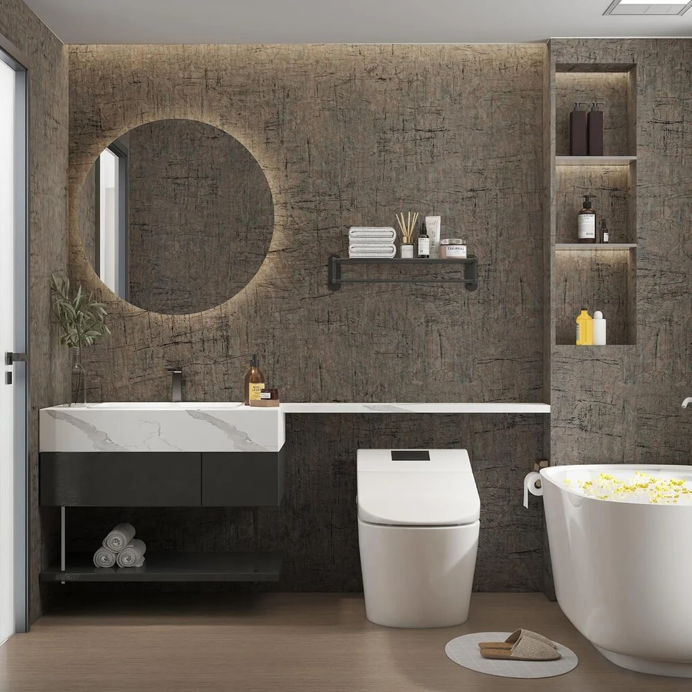Jsevem 40 cm x 9 m pilkos juostos mėlynos oranžinės spalvos marmuriniai tapetai lipnūs pilki tapetai lipni lygi baldų lipni plėvelė akmens imitacijos marmuro imitacijos lipnūs tapetai baldų lipdukas sienai
