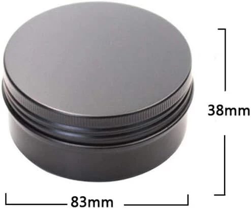 Juodi aliumininiai indeliai (6 vnt.) - 150ml apvalūs metaliniai laikymui