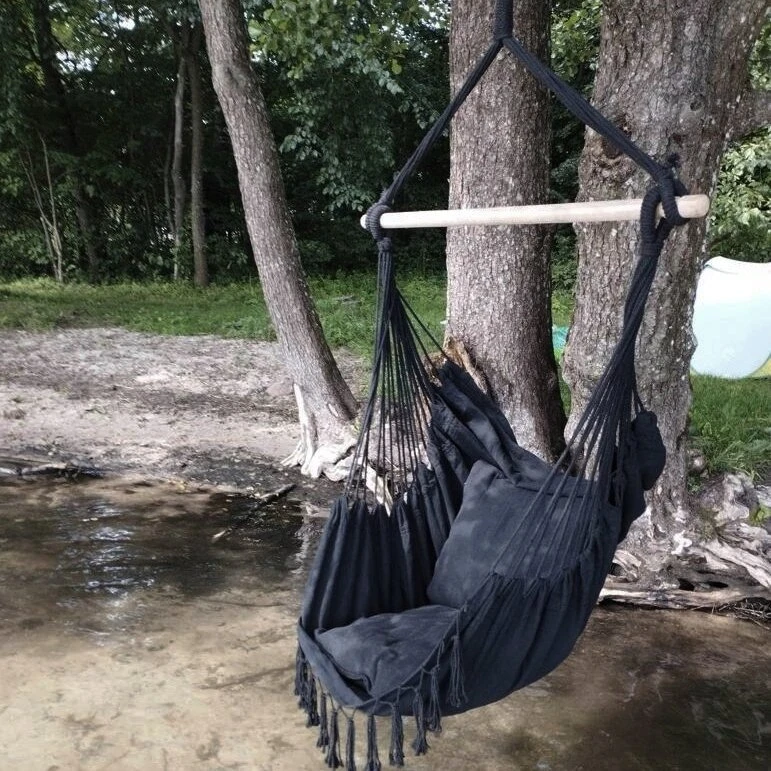 KABANTIS KRĖSLAS BRAZILIŠKAS KRĖSLAS SUPUOKLĖ HAMAKAS BOHO LIZDAS 150kg