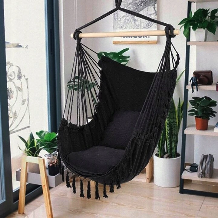 KABANTIS KRĖSLAS BRAZILIŠKAS KRĖSLAS SUPUOKLĖ HAMAKAS BOHO LIZDAS 150kg