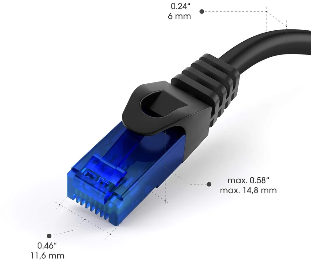 Kabeldirekt 5m tinklo kabelis Ethernet Lan Cat 6, mėlynas