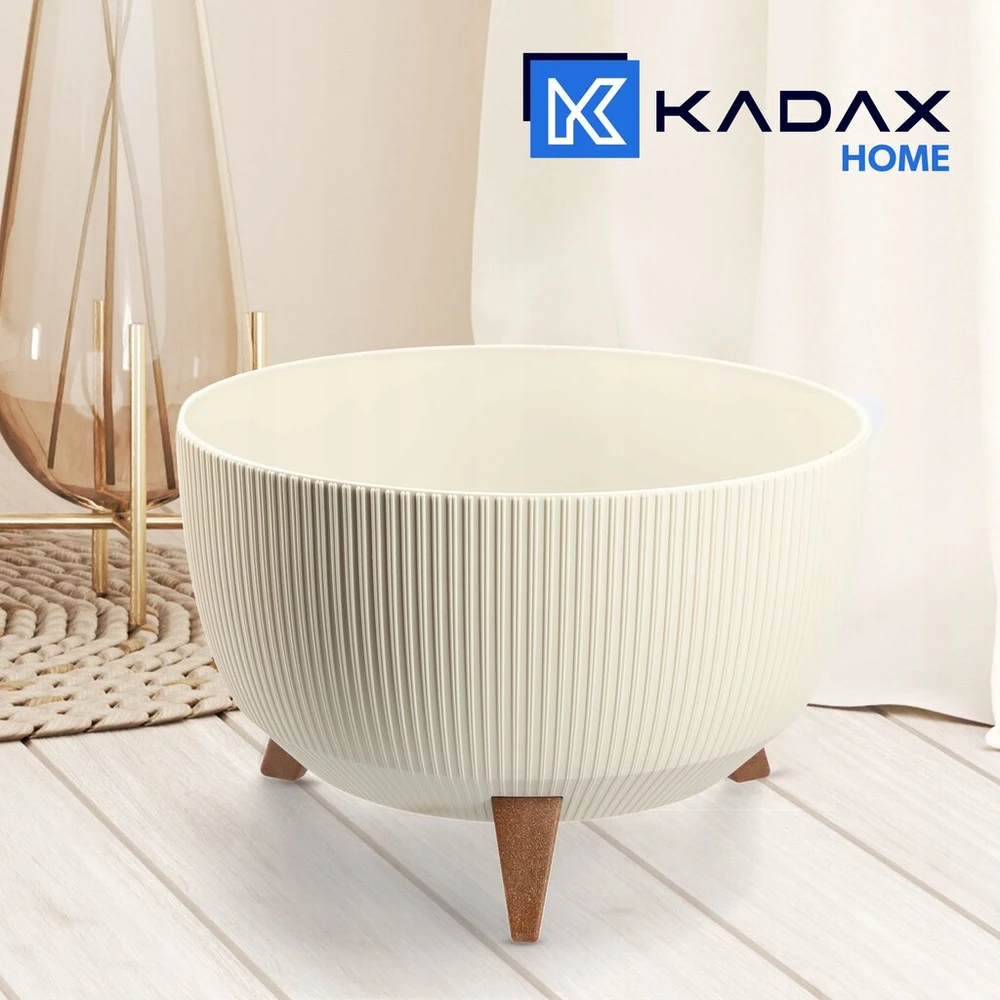 Kadax Gėlių vazonas ant kojelių, 40cm, kremas