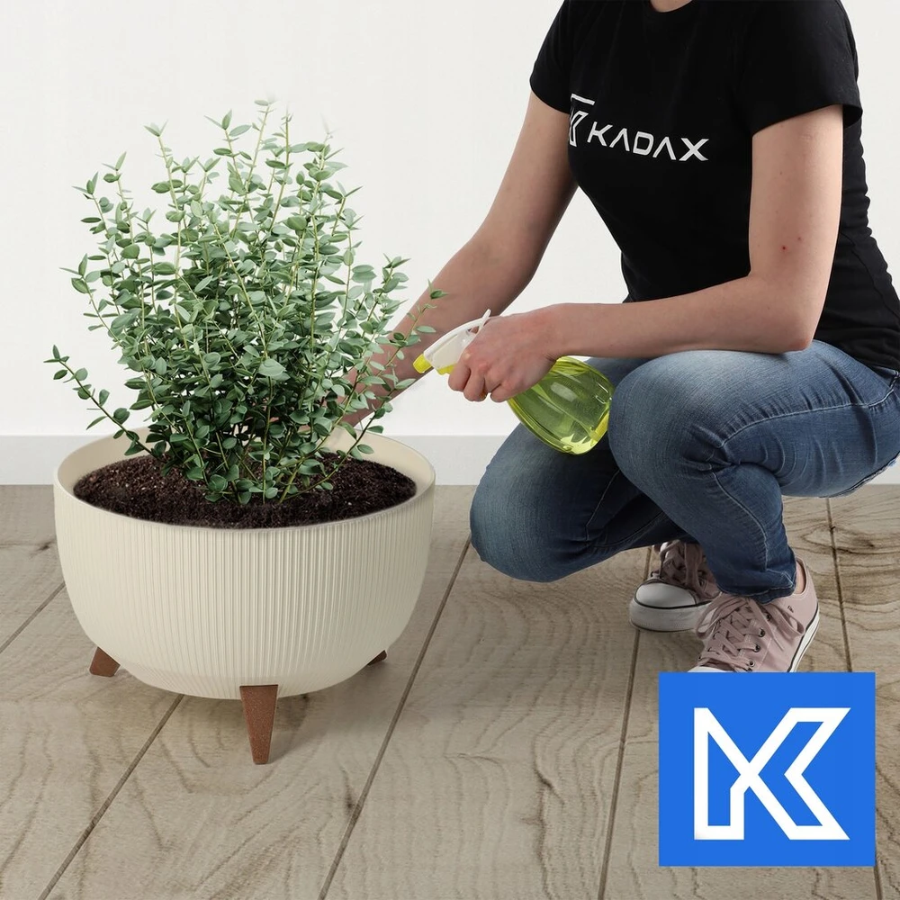 Kadax Gėlių vazonas ant kojelių, 40cm, kremas