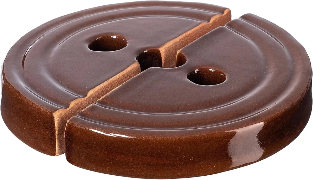 Virtuvinės svarstyklės Kadax Svarstis rauginimui, akmeninis svoris iš keramikos, 23 cm, rankų darbo svoris rauginimo indui, akmuo raugintiems kopūstams, kimchi, sūdytiems agurkams (2,1kg)