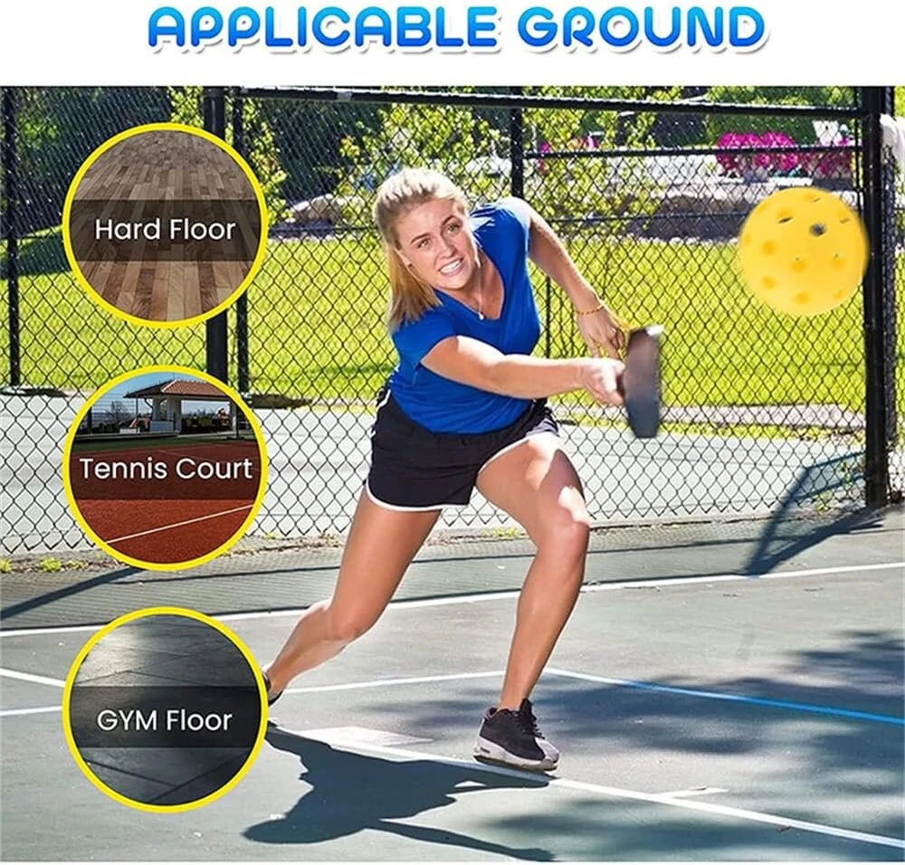 Kadimendium pickleballs, patalpų treniruočių grindų riedulys, didelis atsparumas vėjui, tikslus gręžimas patalpų lengvajai atletikai