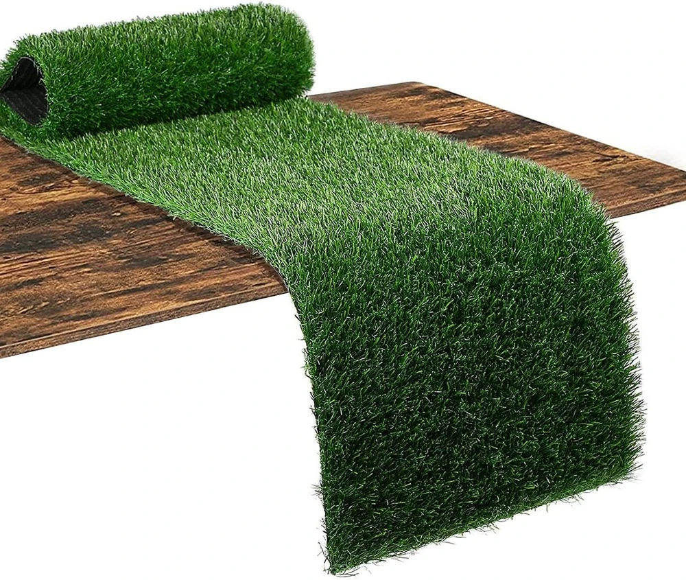 Kaheign stalo takelis, dirbtinės žolės staltiesė 36 cm x 122 cm, dirbtinės žolės stalo takelis, velykinė staltiesė, dirbtinės žolės stalo kilimėlis futbolo vakarėliui, vestuvėms, gimtadieniui, banketui, sodui