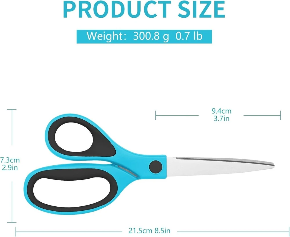 Kairiarankių žirklės 21.5 cm, universalios, aštrios nerūdijančio plieno