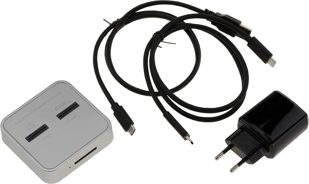 Kalea-informatique usb dokas, skirtas m2 sata ssd ir m.2 nvme ssd. usb 3.2 gen2 10gb dokas su sd express kortelių skaitytuvu