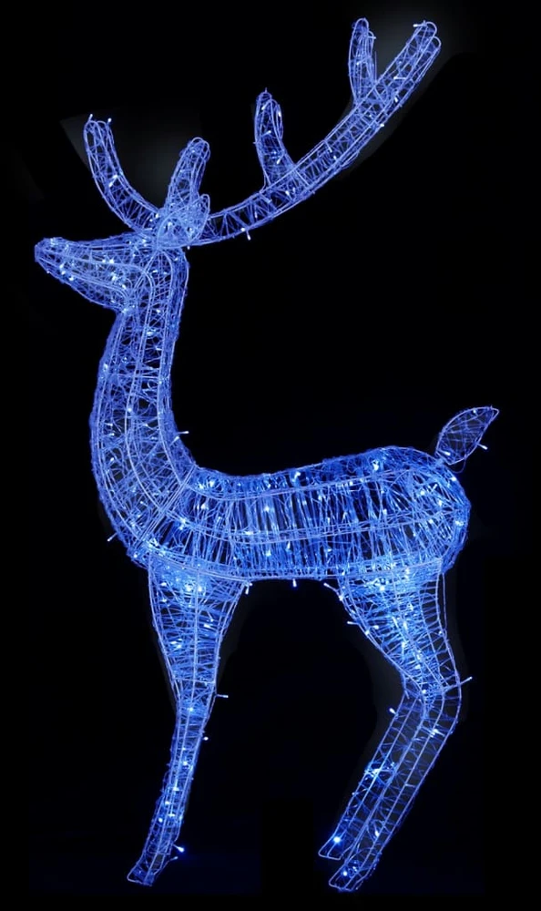 Kalėdinė dekoracija elnias, mėlyna, 180cm, akrilas, 250LED, XXL