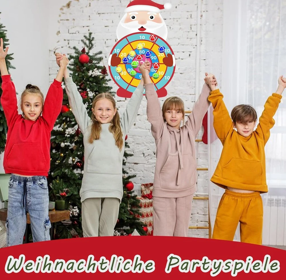 Kalėdinė taikinių lenta su lipdukais vaikams 76 cm