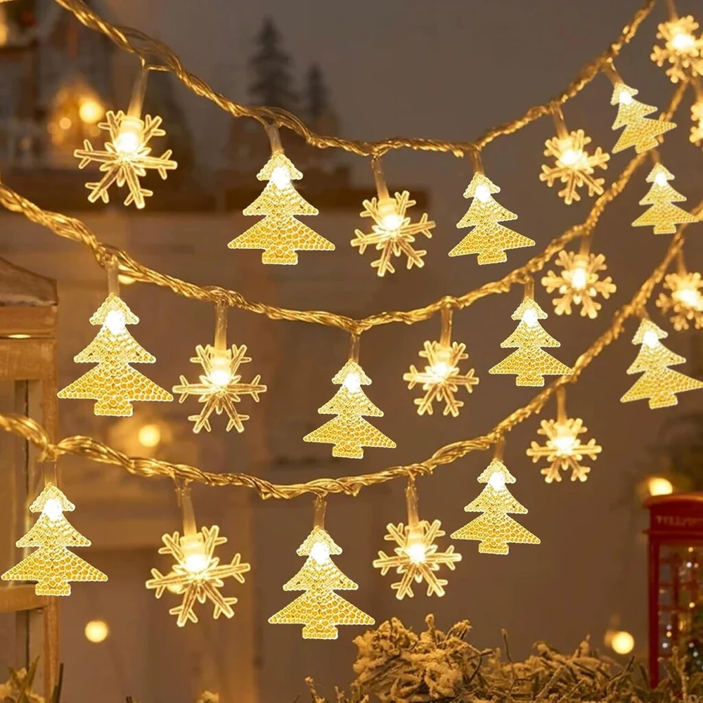 Kalėdinės girliandos, 6 m led vidaus kalėdinėms dekoracijoms, 40 šiltų led, kalėdinė dekoracija, girliandos, vaikų kambarys, kalėdinės eglutės lauko dekoracija, vestuvės, gimtadienis, valentino diena