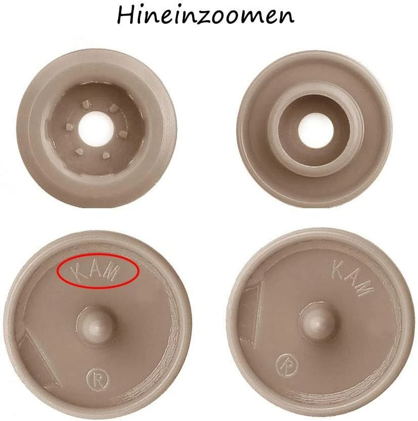 Kam snaps starter set t5 100 rinkinys spaudžių juoda balta graži plastikinė dėžutė