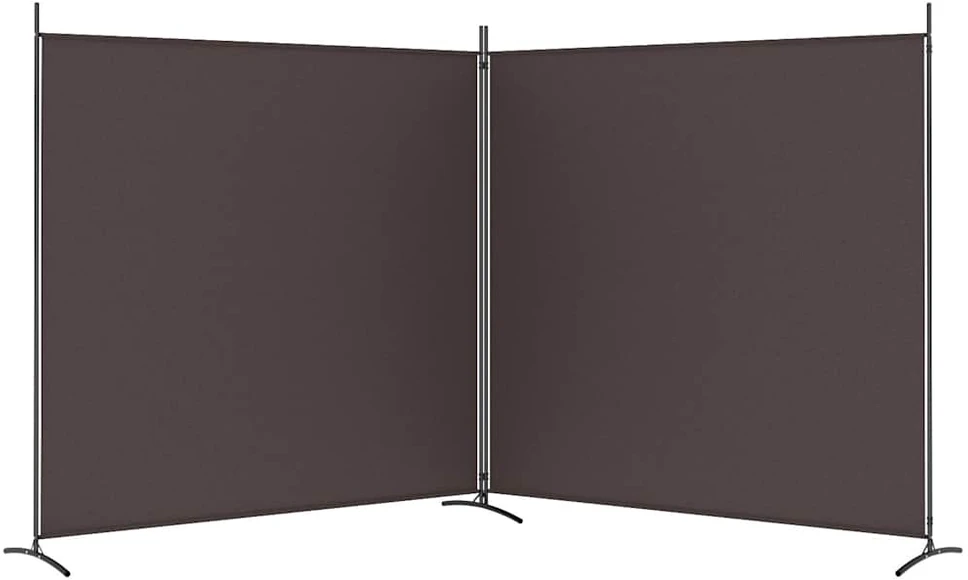 Kambario pertvara, 2 dalių, rudos spalvos, 348x180cm, audinys