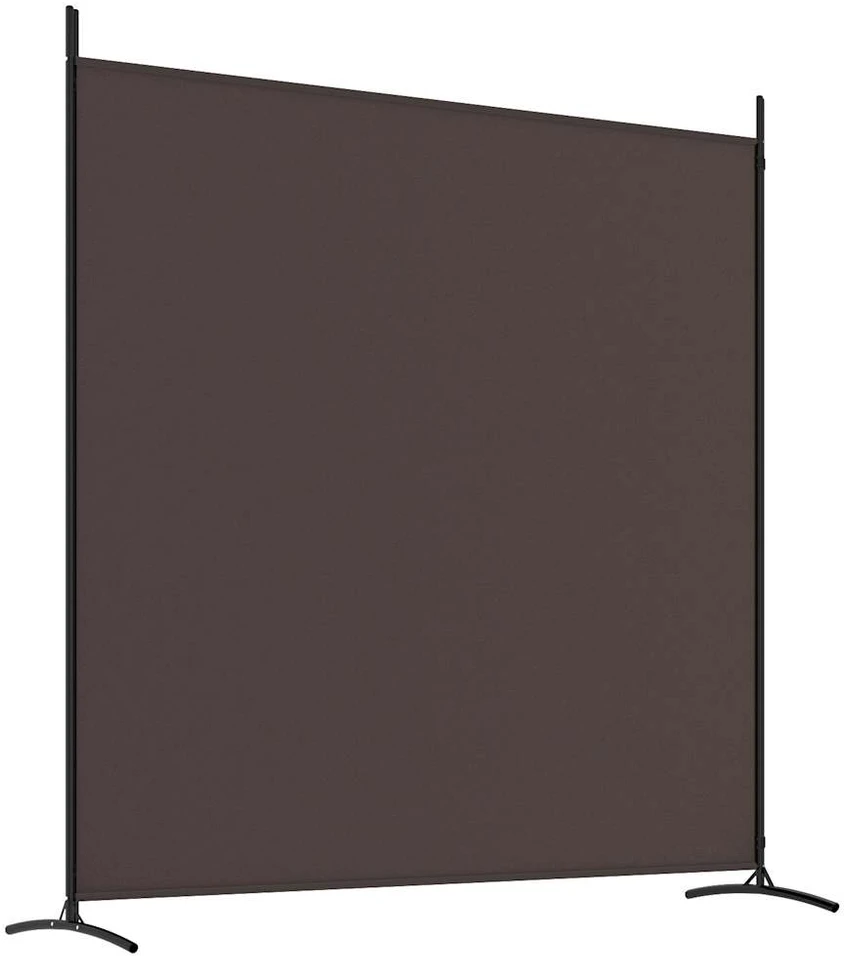Kambario pertvara, 2 dalių, rudos spalvos, 348x180cm, audinys