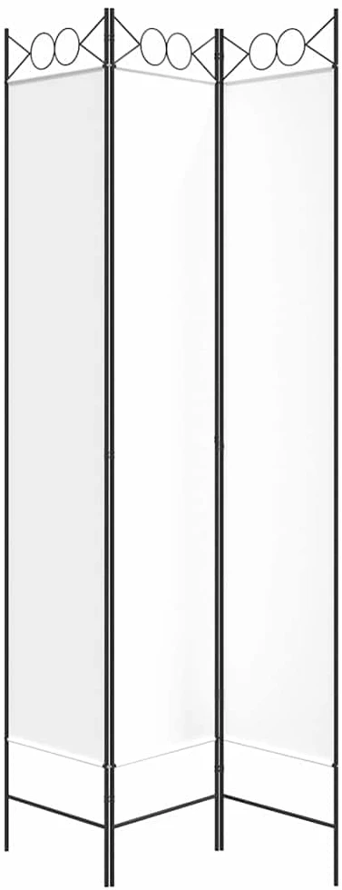 Kambario pertvara, 3 dalių, baltos spalvos, 120x220cm, audinys