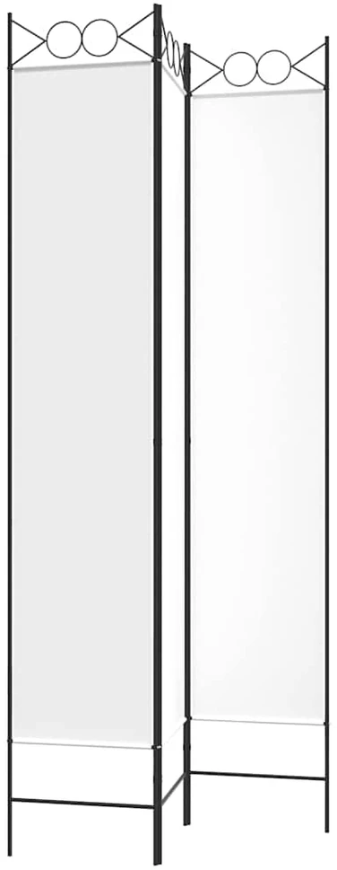 Kambario pertvara, 3 dalių, baltos spalvos, 120x220cm, audinys
