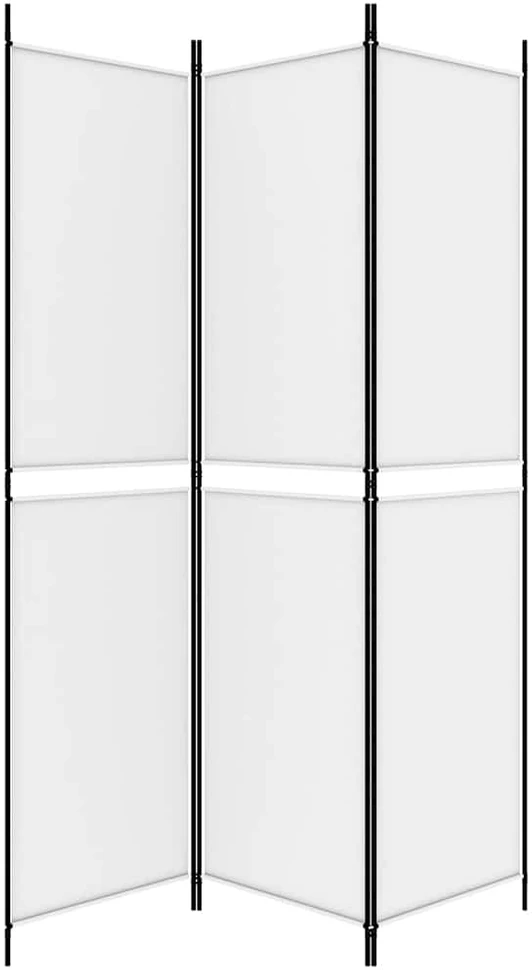 Kambario pertvara, 3 dalių, baltos spalvos, 150x200cm, audinys