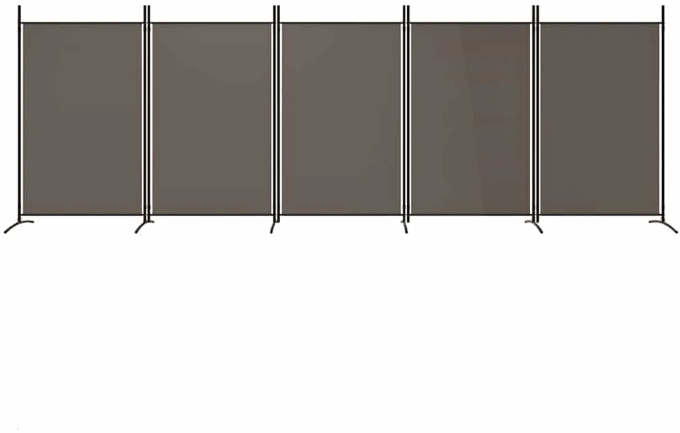 Kambario pertvara, 5 dalių, antracito, 433x180cm, audinys