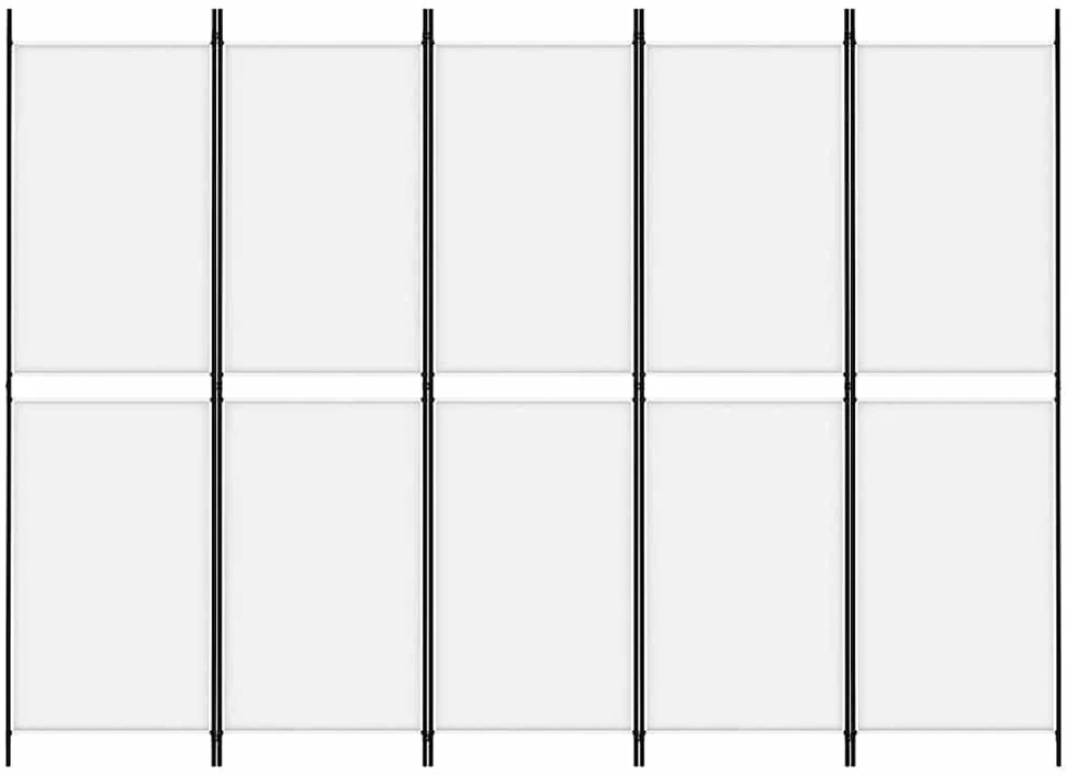 Kambario pertvara, 5 dalių, baltos spalvos, 250x180cm, audinys